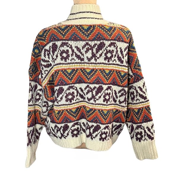 Sloan Rouge Southwestern Full Zip Cardigan Sz.XL Multi Knit Fair Isle Nordic - Picture 2 of 10